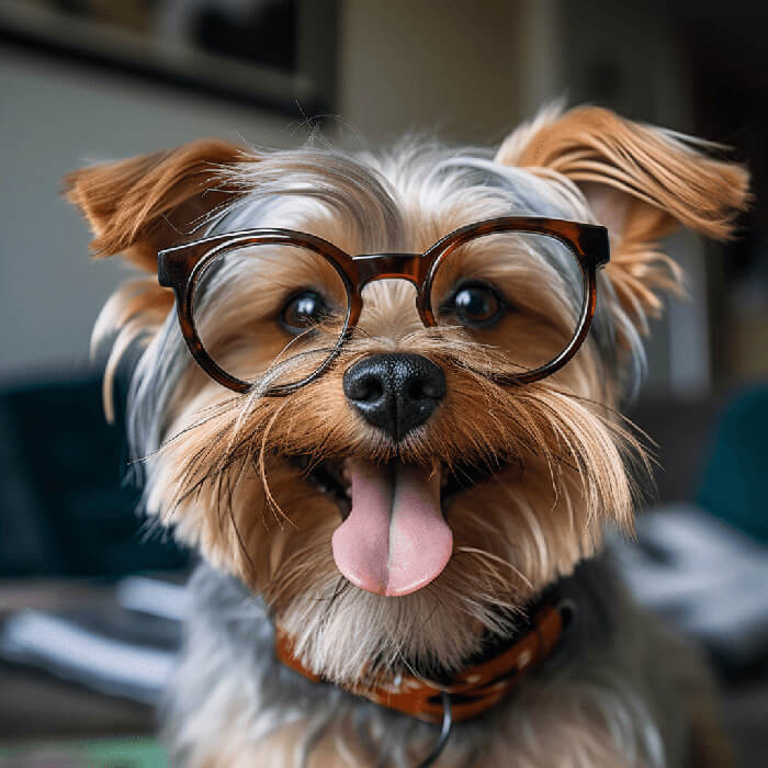 Happy Yorkshire Terrier