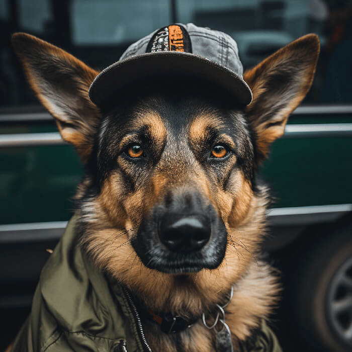 Stylish German Shepherd