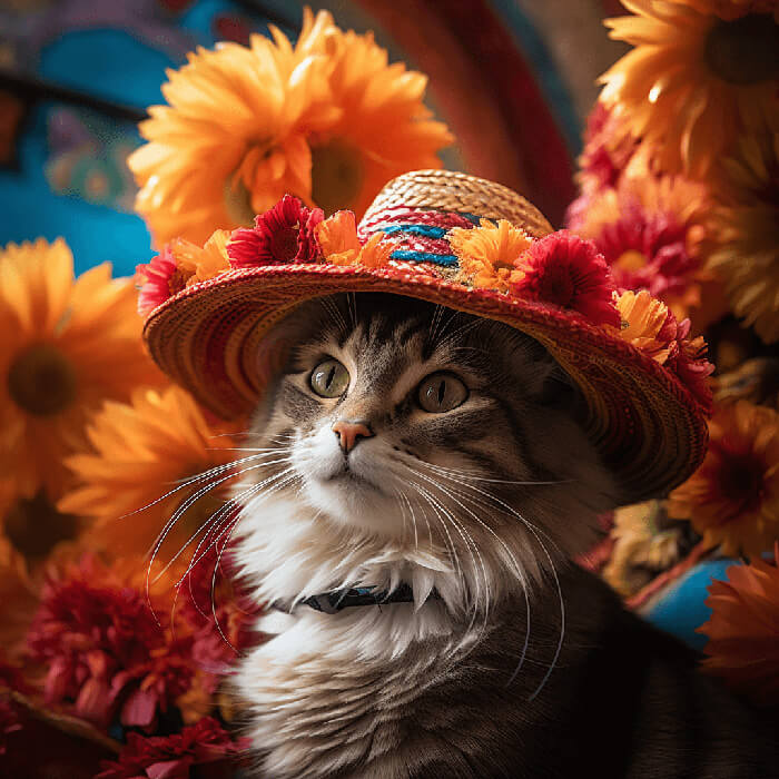 Floral Cat